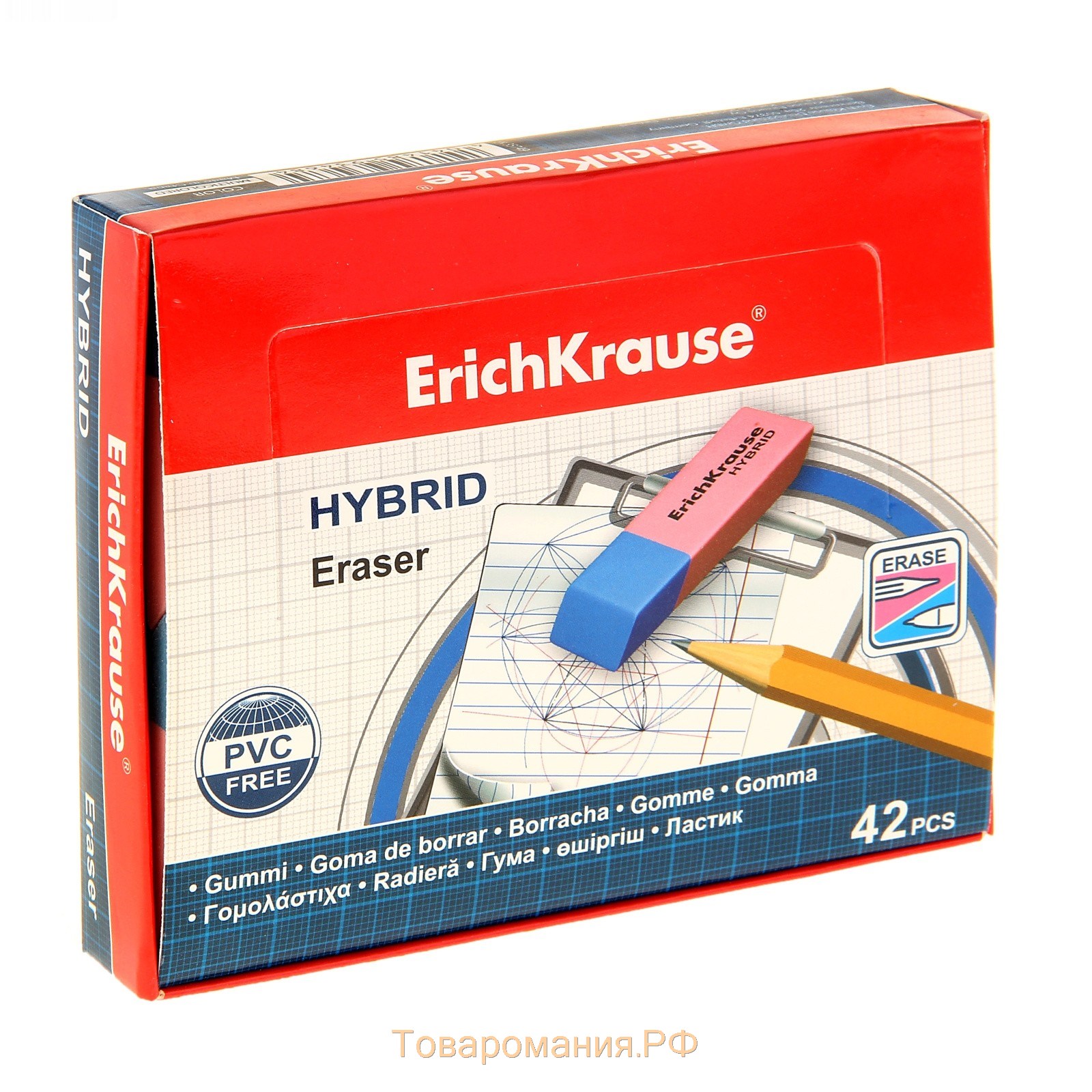 Erichkrause. Ластик Erich Krause 35749. Ластик Erich Krause Hybrid. Ластик Ek "Hybrid" 35749. Ластик Erich Krause Hybrid /35749 разноцветный/уп42.