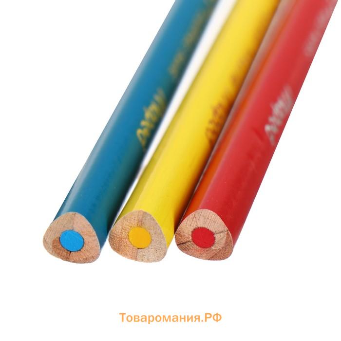 Карандаши трёхгранные 12 цветов, Maped Color Peps, с точилкой