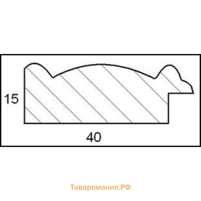 Рама для картин (зеркал) 30 х 40 х 4,2 см, дерево, Polina, бук