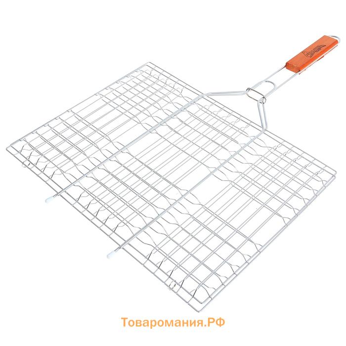 Решётка - гриль универсальная maclay, 30x40 см, хромированная сталь, для мангала