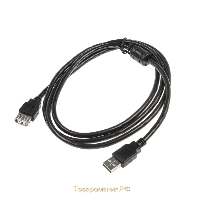 Кабель-удлинитель CAB-5, USB A (m) - USB A (f), 1.5 м, черный