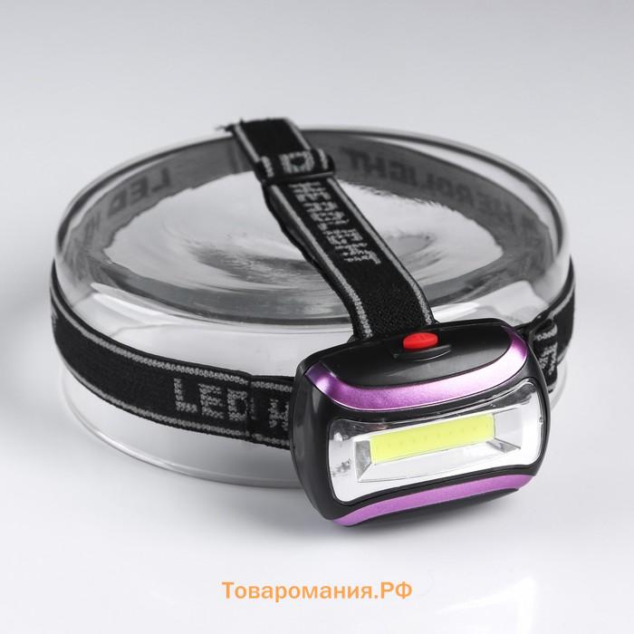 Фонарь налобный "Мастер К", 1 LED, 3 ААА, 5 х 7 см