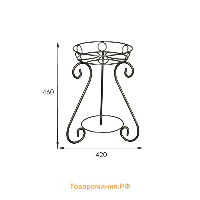 Подставка для цветов «Лотос малый», d=25 см, цвет медный антик