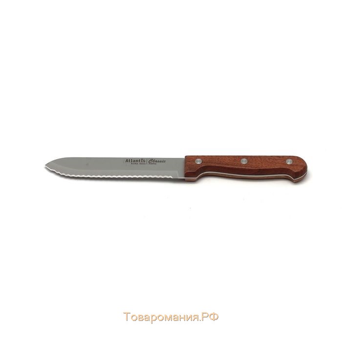 Нож для томатов Atlantis, цвет коричневый, 14 см