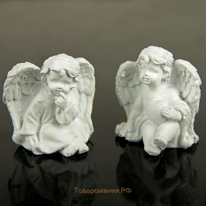 Сувенир полистоун "Белоснежный ангел" МИКС 4х4х2,5 см
