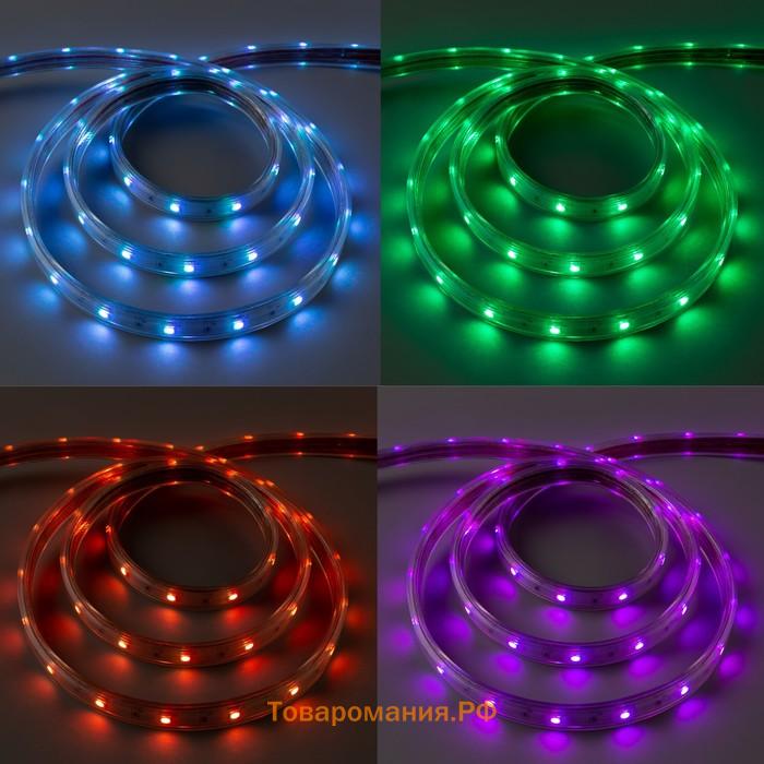 Светодиодная лента Ecola 14 × 7 мм, 10 м, IP68, SMD5050, 30 LED/м, 7.2 Вт/м, 220 В, RGB