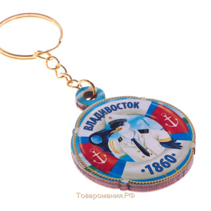 Брелок в форме спасательного круга «Владивосток. Чайка»