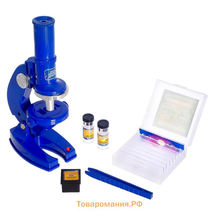 Микроскоп детский: 3 объектива, фокусировка, подсветка