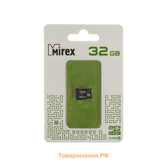 Карта памяти Mirex microSD, 32 Гб, SDHC, класс 10