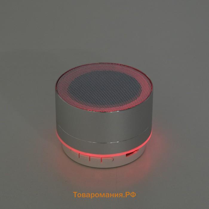 Портативная колонка LAB-05, 3 Вт, 520 мАч, Bluetooth, USB, microSD, microUSB, серебристый