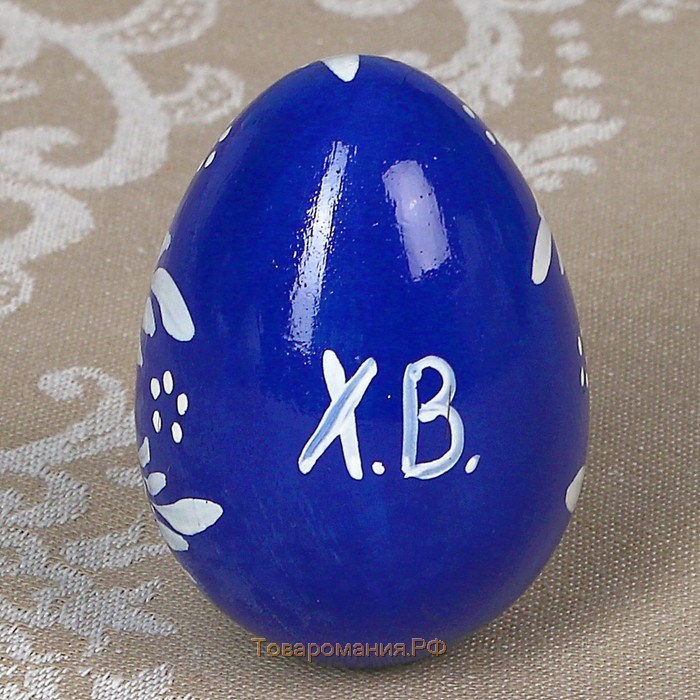 Яйцо «Гжель», синее, 7 см  микс
