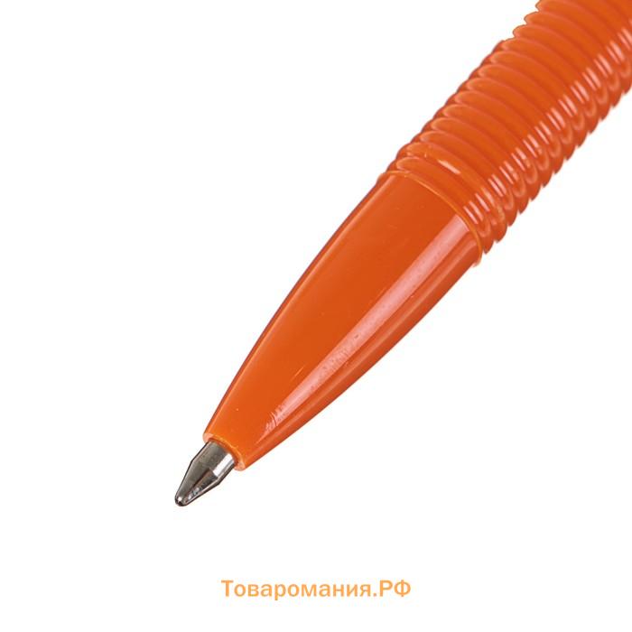 Набор ручек шариковых 4 цвета R-301 Orange Stick, узел 0.7 мм, чернила: синие, чёрные, красные, зелёные, длина линии письма 2000 метров, европодвес