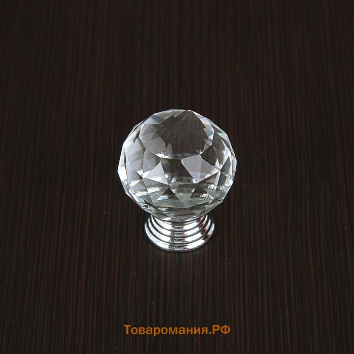 Ручка кнопка ТУНДРА ST001, d=30 мм, цвет хром