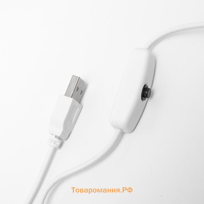 Лампа на прищепке "3мейка" 1Вт 14 LED USB розовый 9х3,5х42 см RISALUX