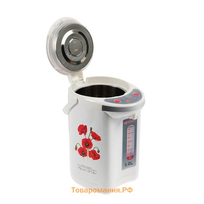 Термопот Sakura SA-315WM, 750 Вт, 5 л, нержавеющая сталь, белый