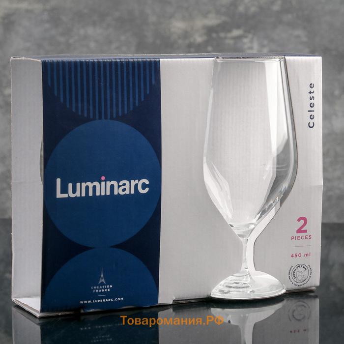 Набор бокалов для пива Luminarc Celeste, 450 мл, стекло, 2 шт.