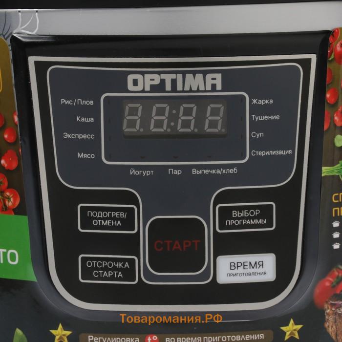 Мультиварка OPTIMA MC-5101, 900 Вт, 5 л, 11 программ, серебристая/черная