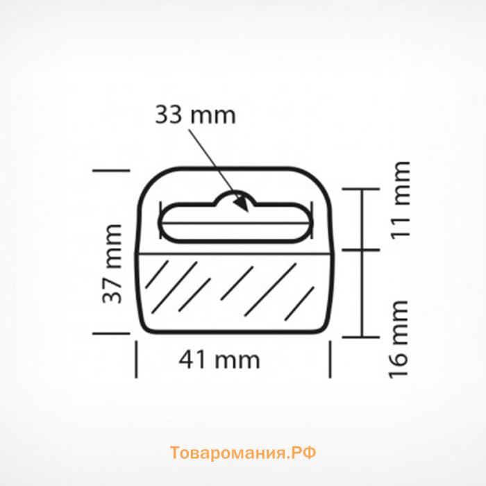 Крючок-вешалка самоклеящийся HANG TAB-4, 4,1×0,1×3,7 см, цвет прозрачный