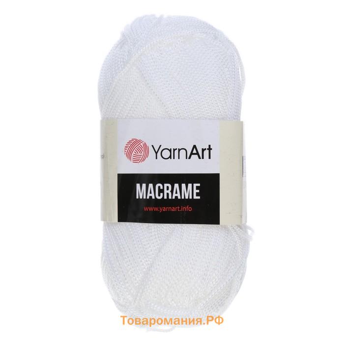 Пряжа для вязания спицами, крючком YarnArt, «Macrame Макраме», 100% полиэстер, 130 м/90 г, (154 белый)