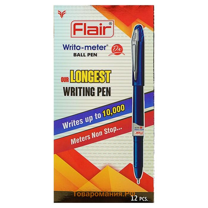 Ручка шариковая Flair Writo-Meter DX узел-игла 0.6, (пишет 10 км), шкала на стержне, синий