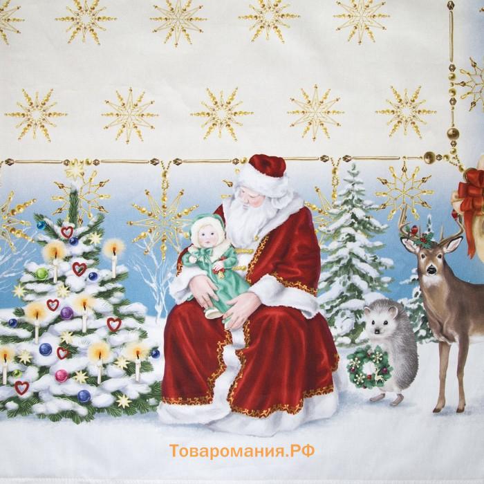 Скатерть новогодняя  "Christmas time" 150х185см +/-3см с ГМВО, хл100%