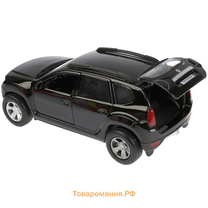 Машина металлическая Renault Duster, 12 см, открывающиеся двери, инерционная, цвет чёрный