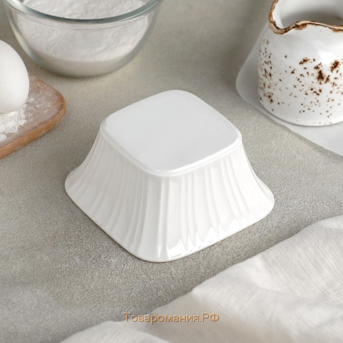 Форма для выпечки из жаропрочной керамики «Маффин», 11×5 см, цвет белый