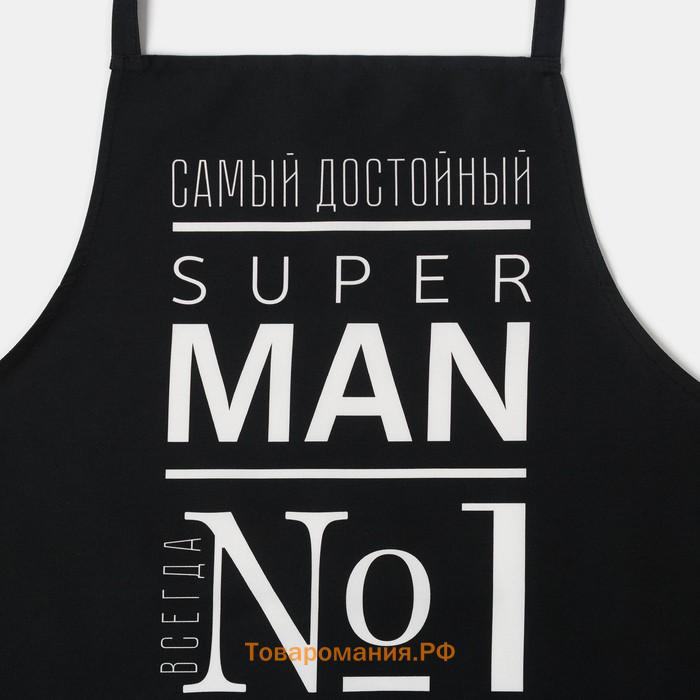 Фартук "" Super Man 73х71 см см, 100% хлопок, саржа 190 гр/м2