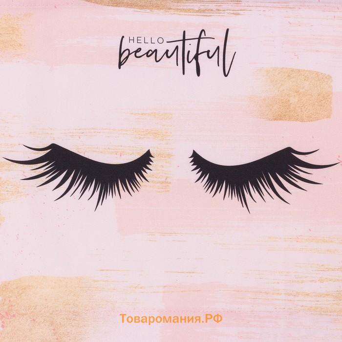 Дорожка на стол  Hello beautiful 30×70 см, 100% хлопок, саржа 190 г/м², розовая