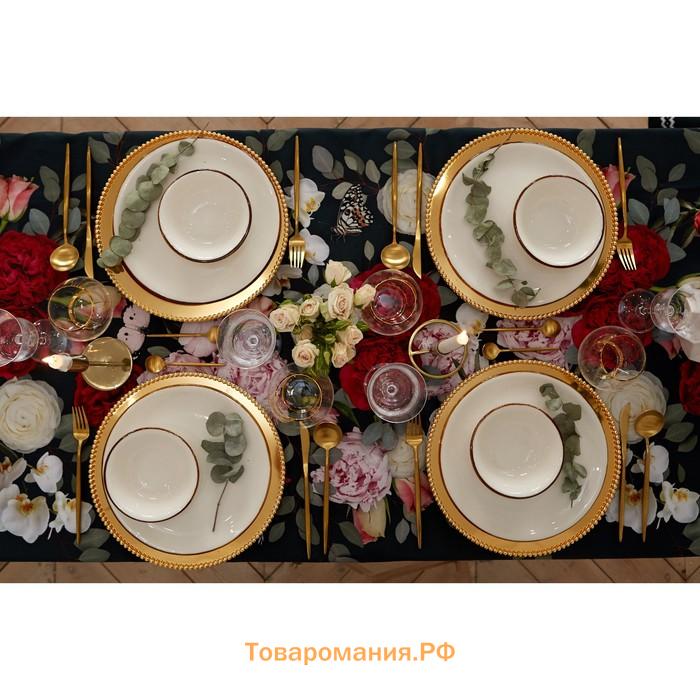 Скатерть "" Flowers  220х147 см, 100% хлопок, саржа 190 г/м2