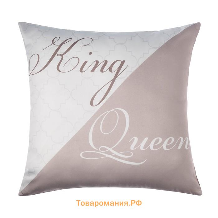 Постельное бельё «» евро King&Queen 200*215 см,215*240 см,50*70+4 см - 2 шт