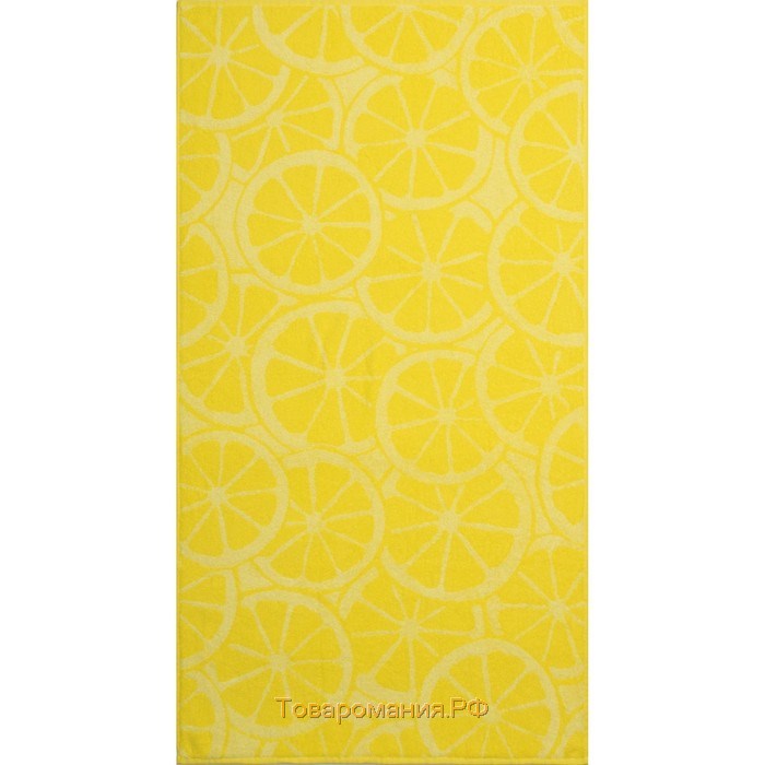 Полотенце махровое Lemon color, 100х150 см, цвет жёлтый