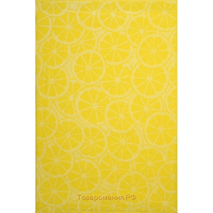 Полотенце махровое Lemon color, 100х150 см, цвет жёлтый