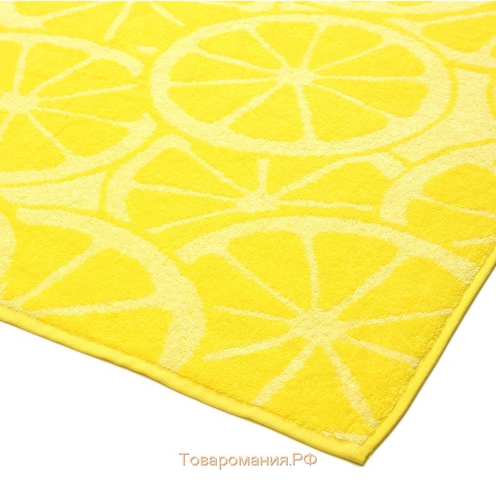 Полотенце махровое Lemon color, 100х150 см, цвет жёлтый