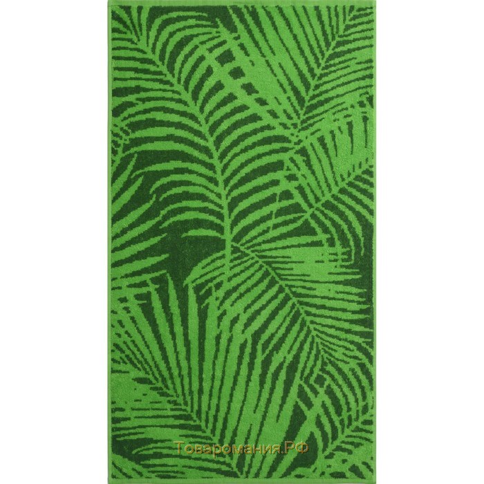 Полотенце махровое Tropical color 100х150см, цв.зеленый, 360г/м, хлопок 100%