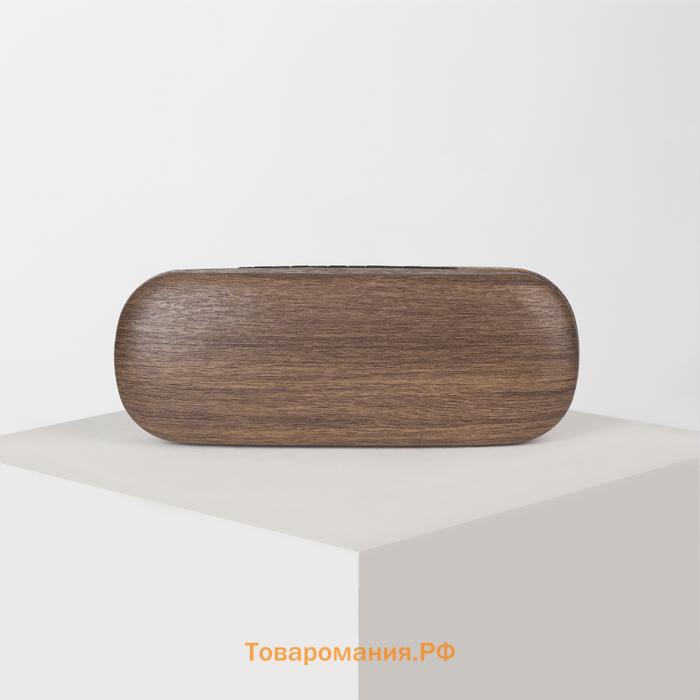 Футляр для очков, 16 × 3 × 6,5 см, цвет коричневый