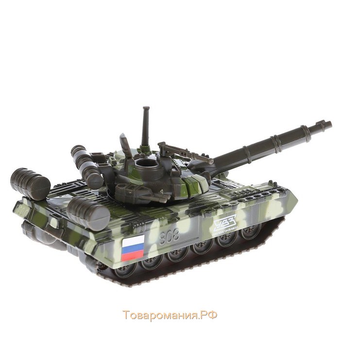 Машина металлическая «Танк T-90» 12 см, подвижные детали, инерционная