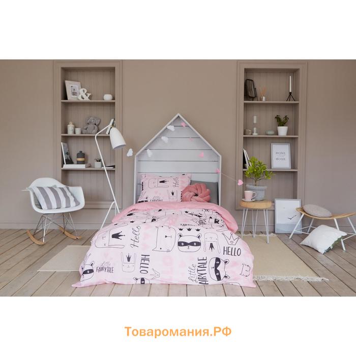 Постельное белье "" 1.5 сп Little crown 143*215 см, 150*214 см, 50*70 см -1 шт,100% хл, бязь