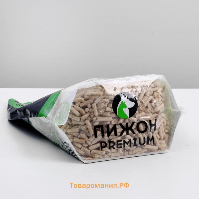 Наполнитель древесный "Пижон" Premium White, белые пеллеты, 5 л