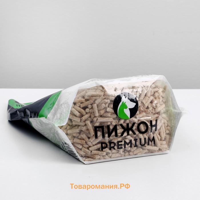 Наполнитель древесный "Пижон" Premium White, белые пеллеты, 10 л