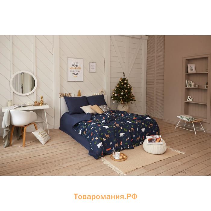 Новый год. Постельное белье "" 2 сп Winter animals 175*215 см, 200*220 см, 70*70 см - 2 шт