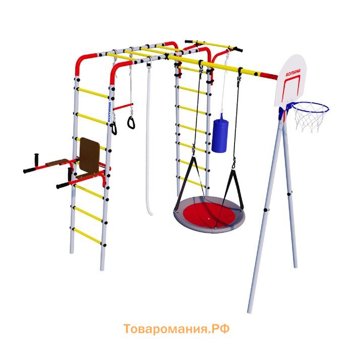 Детский спортивный комплекс уличный Fitness, качели гнездо