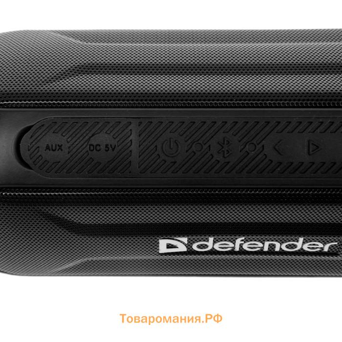 Портативная колонка Defender Enjoy S1000, 20 Вт, Bluetooth 4.2, 2000 мАч, подсветка, чёрная
