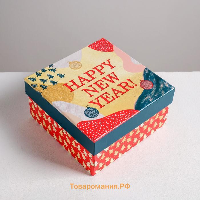 Набор подарочных коробок 6 в1 «Happy new year», 10 х 10 х 6 - 20 х 20 х 11 см, Новый год