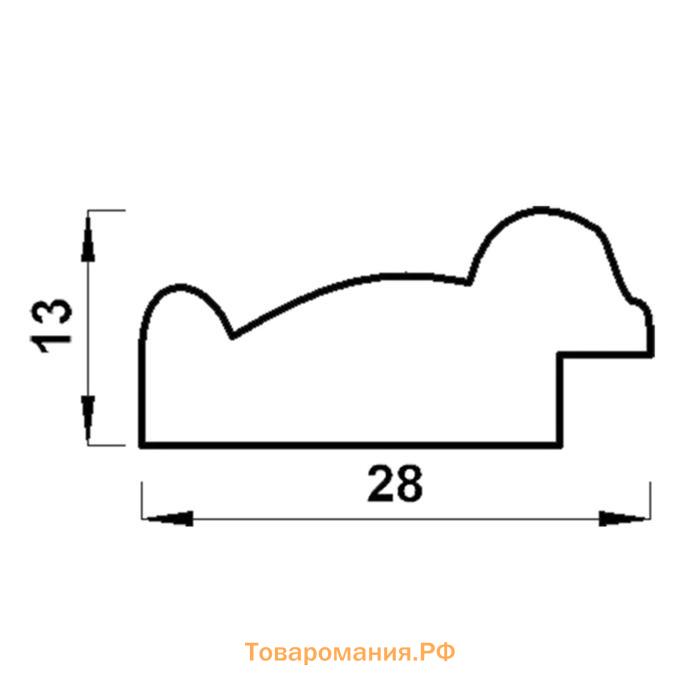 Рама для картин (зеркал) 40 х 50 х 2,8 см, пластиковая, Calligrata 6448, золото