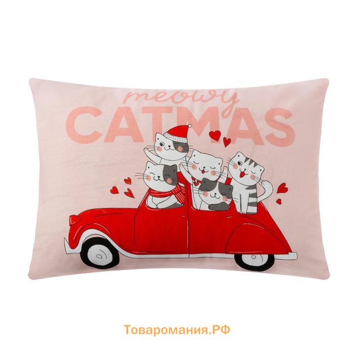 Новый год. Комплект наволочек  Catmas 50х70 см - 2 шт, 100% хлопок, бязь