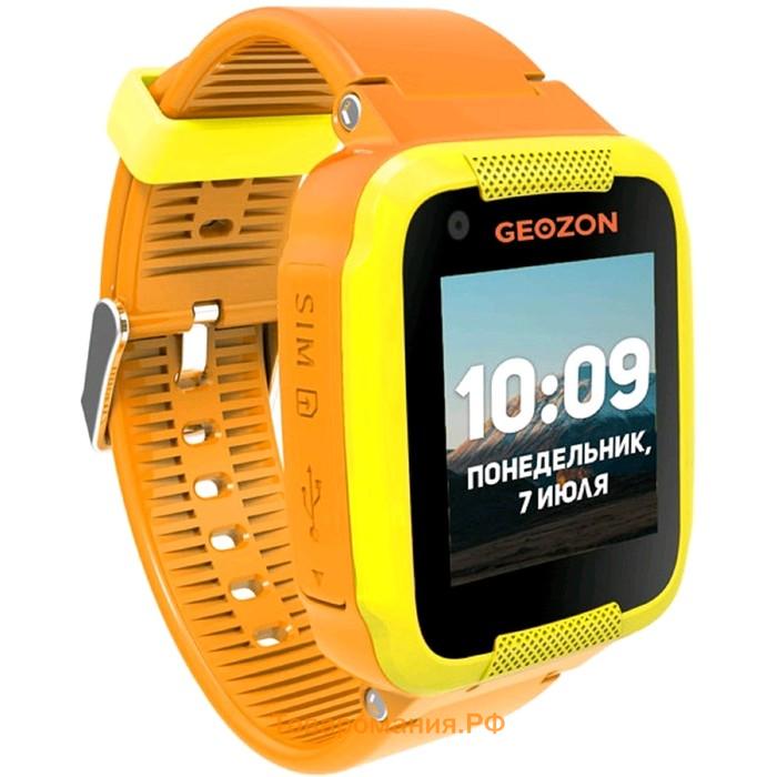 Смарт-часы GEOZON AIR 1.22", IPS, IP65, GLONASS, GPS, Wi-Fi, Android, IOS, оранжевые