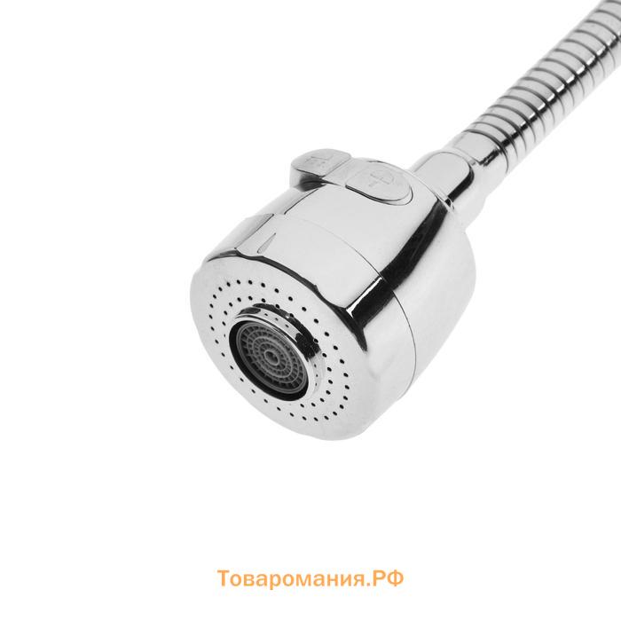 Смеситель для кухни ZEIN Z25120101, гибкий излив, кран-букса латунь 1/2", хром