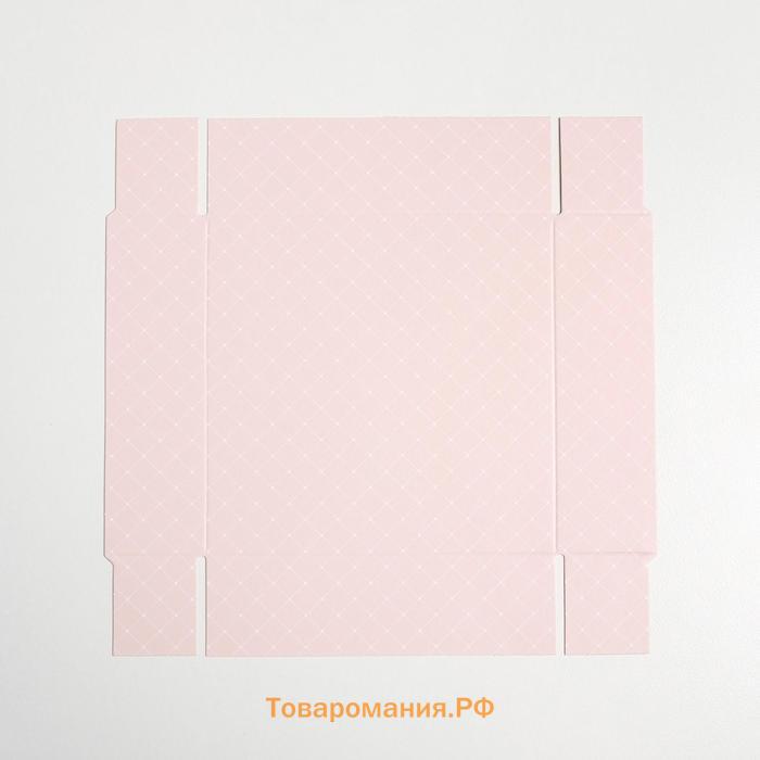 Кондитерская упаковка, коробка для макарун с PVC крышкой, «Шебби», 12 х 12 х 3 см