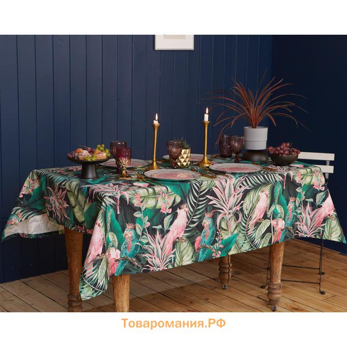 Скатерть "" Tropical parrots 149х110см, 100% хлопок, саржа 190 г/м2